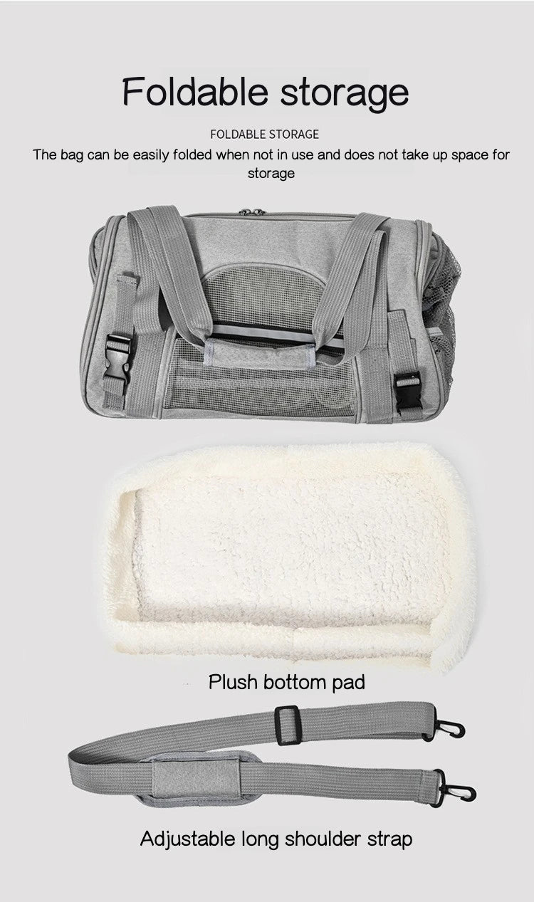 Sac de Transport Pliable pour Chat et Chien – Léger, Respirant et Pratique