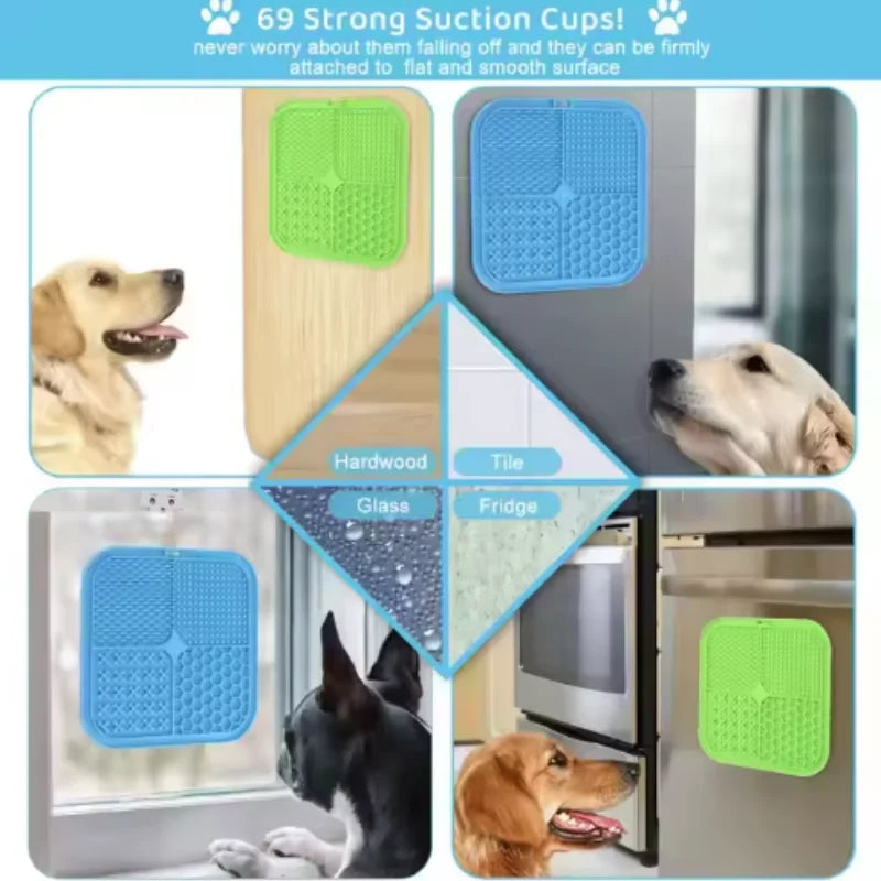 Tapis d'Alimentation en Silicone pour Chien – Anti-Glouton & Distraction 🐶🍽️