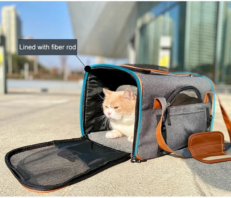 Sac de Transport à Bandoulière pour Chien et Chat – Polyvalent, Léger et Respirant pour Petits et Moyens Animaux