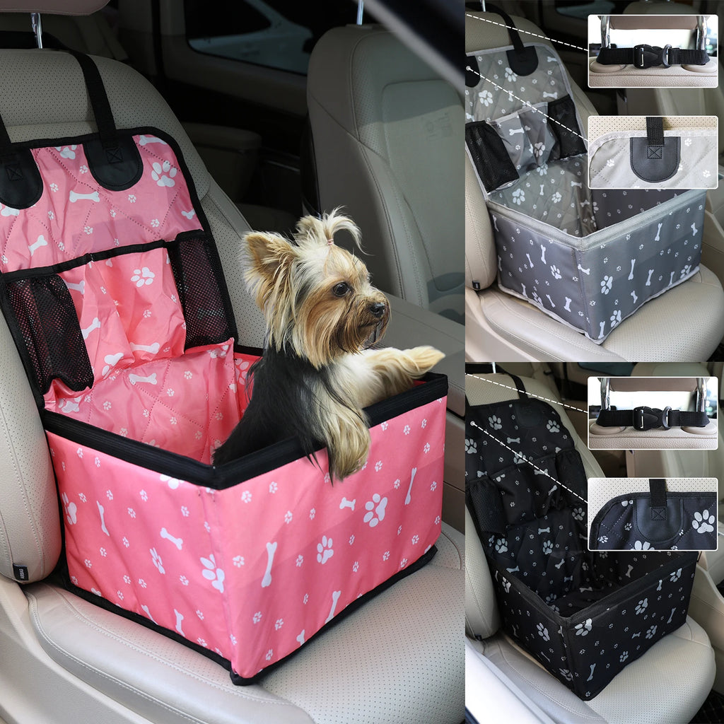 Siège de Voiture pour Chien avec Poches de Rangement – Confort et Sécurité en Voyage 🚗🐶