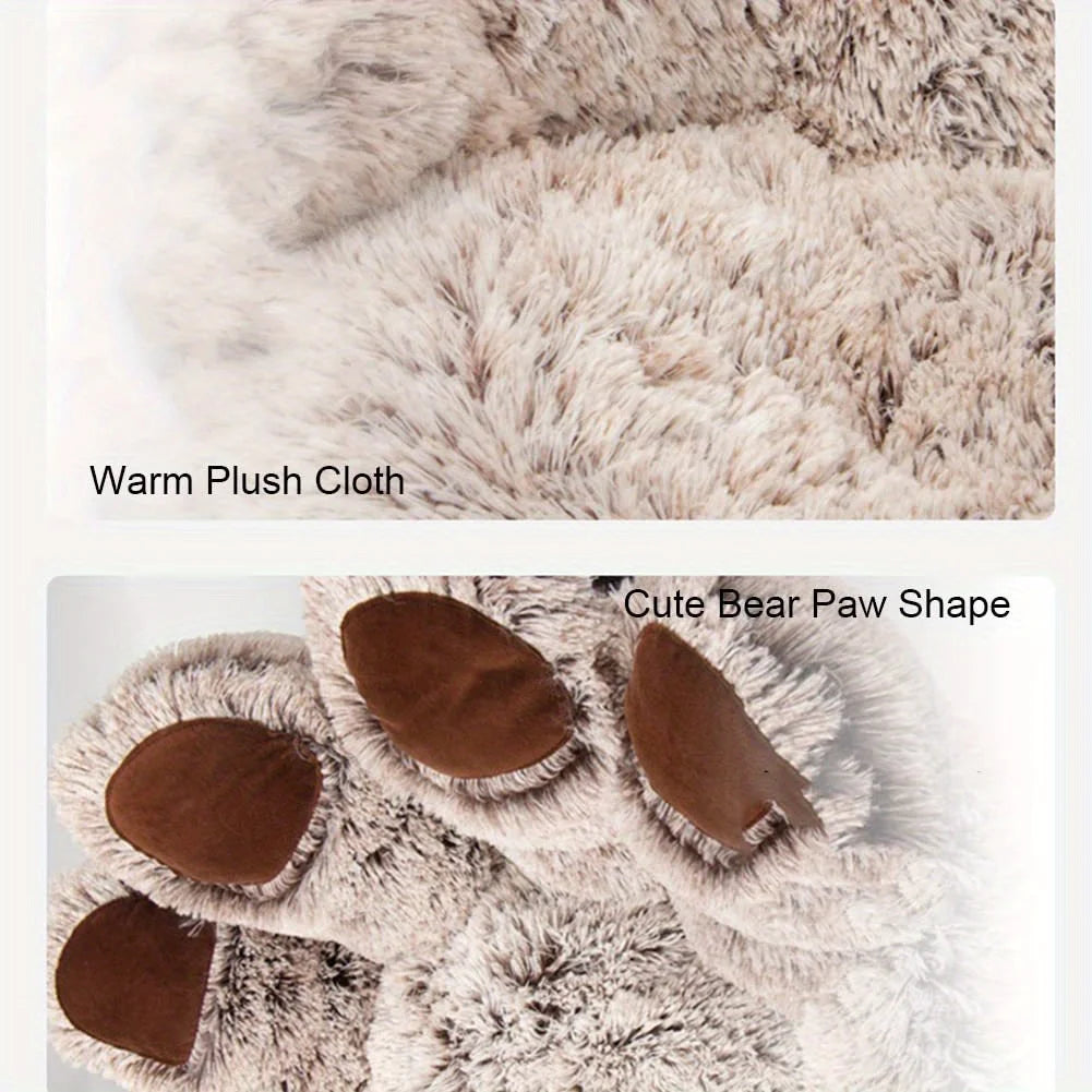 Lit Canapé Patte d'Ours pour Chien et Chat – Coussin Moelleux et Doux 🐾🐻