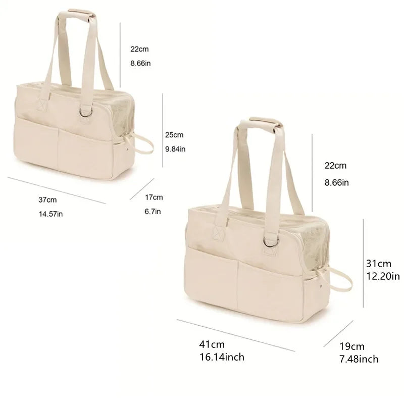Sac de Transport Multifonction pour Petit Chien — Main, Épaule ou Bandoulière