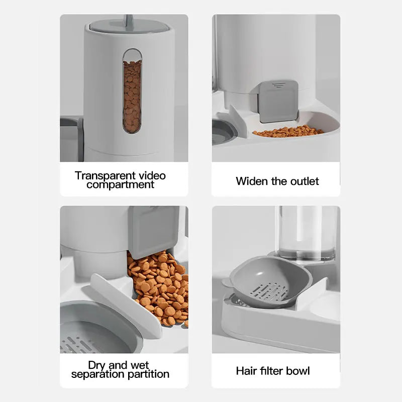 Distributeur Automatique de Nourriture et d'Eau pour Chat – Grande Capacité Anti-Déversement 🐱🍽️💧