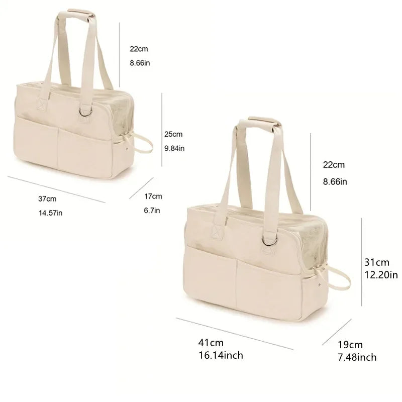 Sac de Transport Multifonction pour Petit Chien — Main, Épaule ou Bandoulière