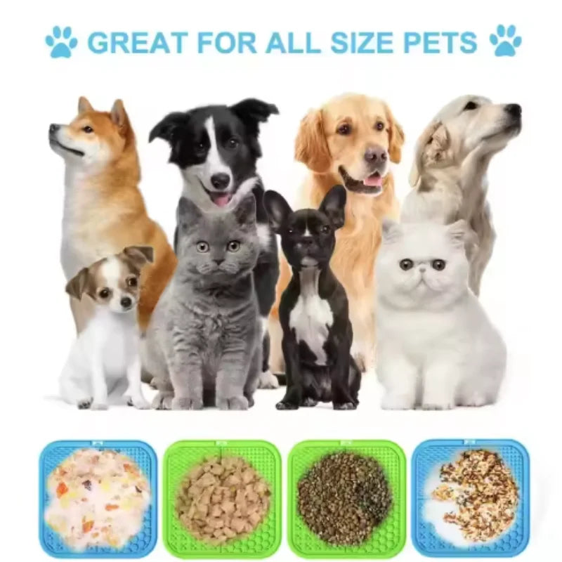 Tapis d'Alimentation en Silicone pour Chien – Anti-Glouton & Distraction 🐶🍽️