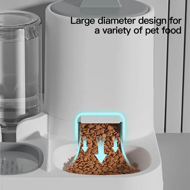 Distributeur Automatique de Nourriture et d'Eau pour Chat – Grande Capacité Anti-Déversement 🐱🍽️💧