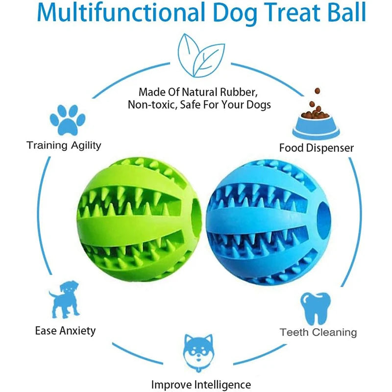 Balle Interactive pour Chien – Jouet à Mâcher et Distributeur de Friandises 🐶🦴