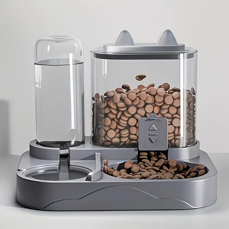 Distributeur 2-en-1 de Nourriture et d'Eau pour Chien et Chat – Grande Capacité 🐾🍽️💧