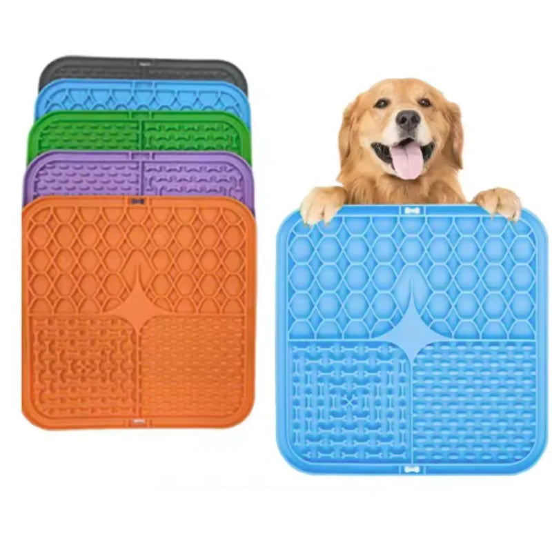 Tapis d'Alimentation en Silicone pour Chien – Anti-Glouton & Distraction 🐶🍽️
