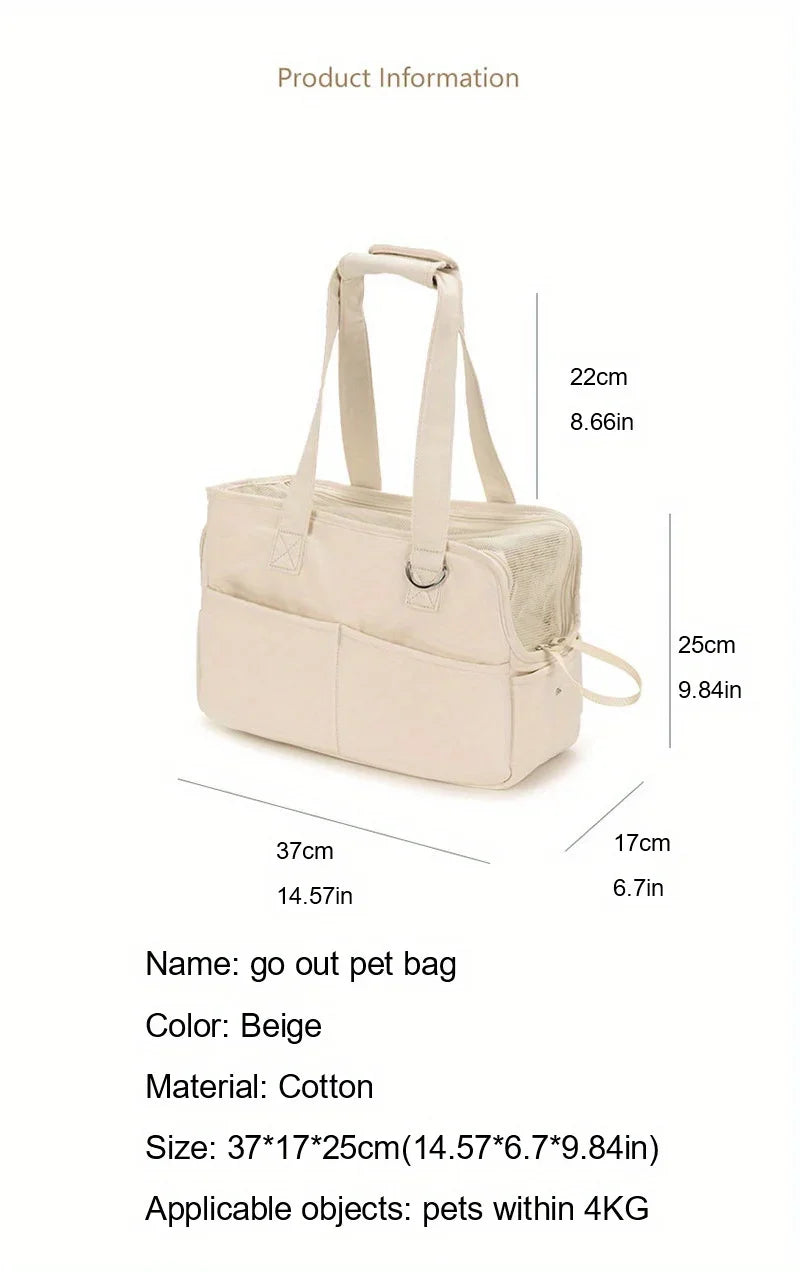 Sac de Transport Multifonction pour Petit Chien — Main, Épaule ou Bandoulière