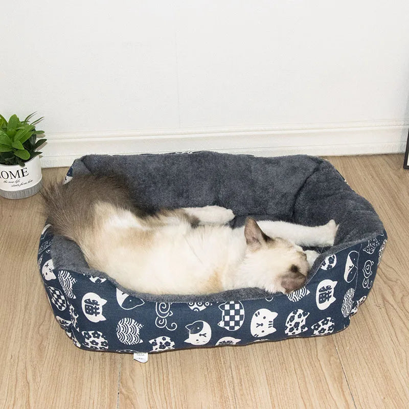 Tapis Lit d'Hiver pour Chien et Chat – Matelas Chaud et Moelleux Toutes Tailles 🐾❄️