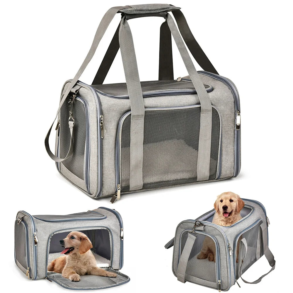 Sac de Transport Latéral pour Chien – Sac à Dos Souple de Voyage Respirant 🐾✈️
